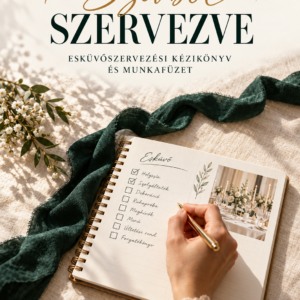Szívből szervezve – IGENMŰHELY esküvőszervezési kézikönyv és munkafüzet borítója